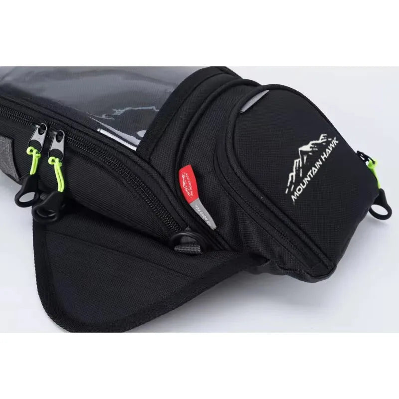 Bolsa para tanque de motocicleta con ventana táctil para navegación y almacenamiento