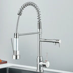 FluxSpout Twin Kitchen Mixer Tap With Spring Spout