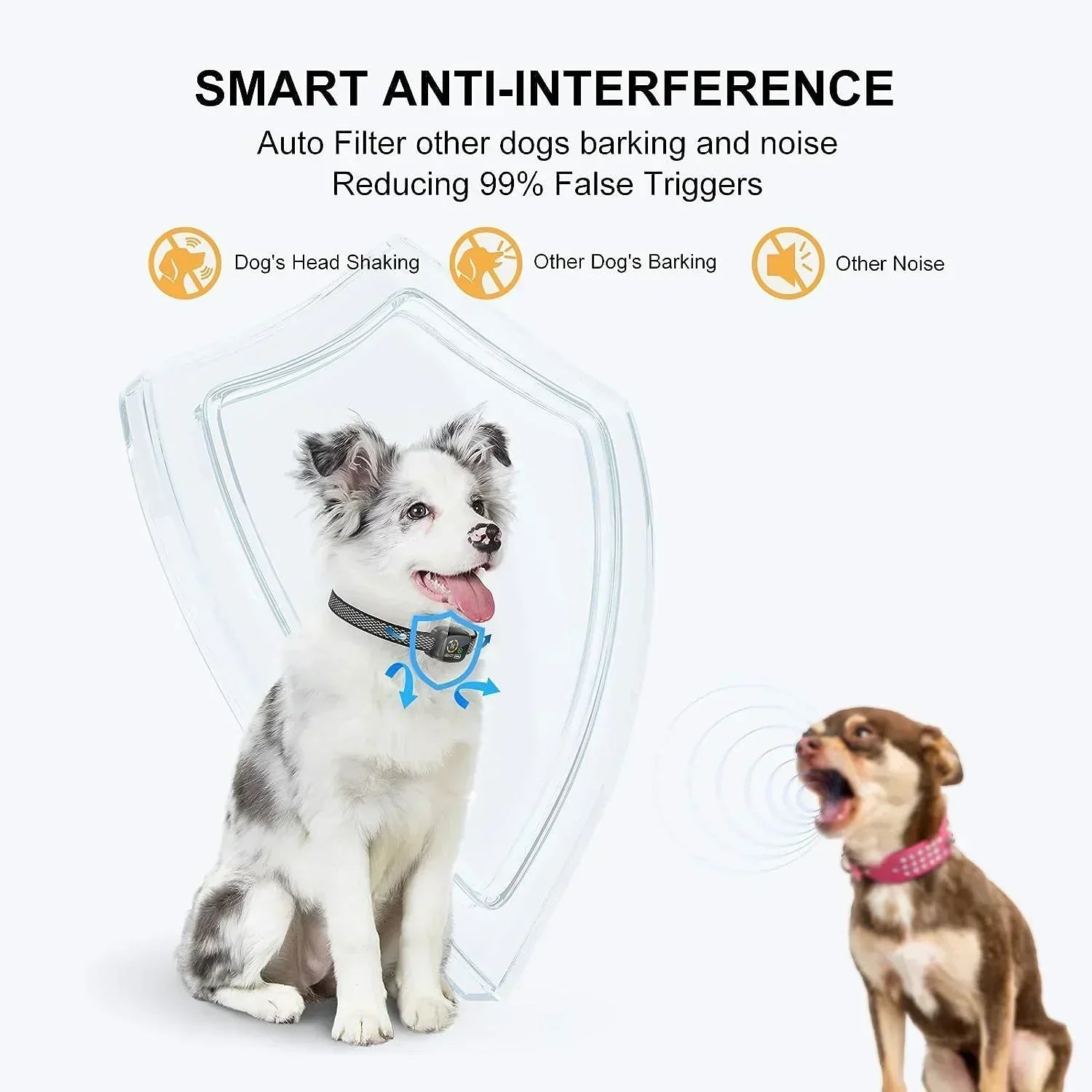 CalmPaws Small Dog Bark Collar Rechargeable And Gentle