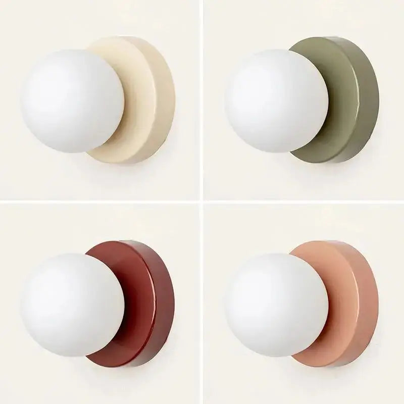 LumoVela Nordic Slanke Glazen Bol Wandlamp Met LED-licht