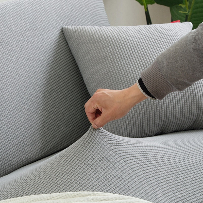 Elastic Sofa Slipcover Anti Slip Backing Washable Fits 1 To 3 Seat Couches