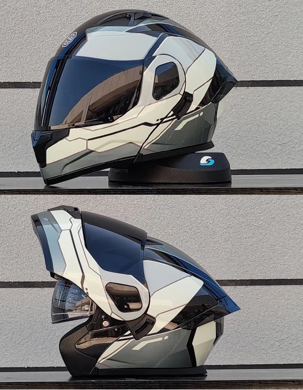 Flip Front Full Face Motorcycle Helmet With Two-Lens Shield DOT Approved