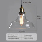 NovaGlass Vintage Pendant Light For Home Interiors And Living Spaces