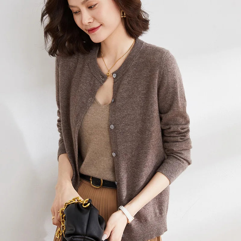 Soft Knit Lyria Cashmere Cardigan For Spring And Autumn Layering