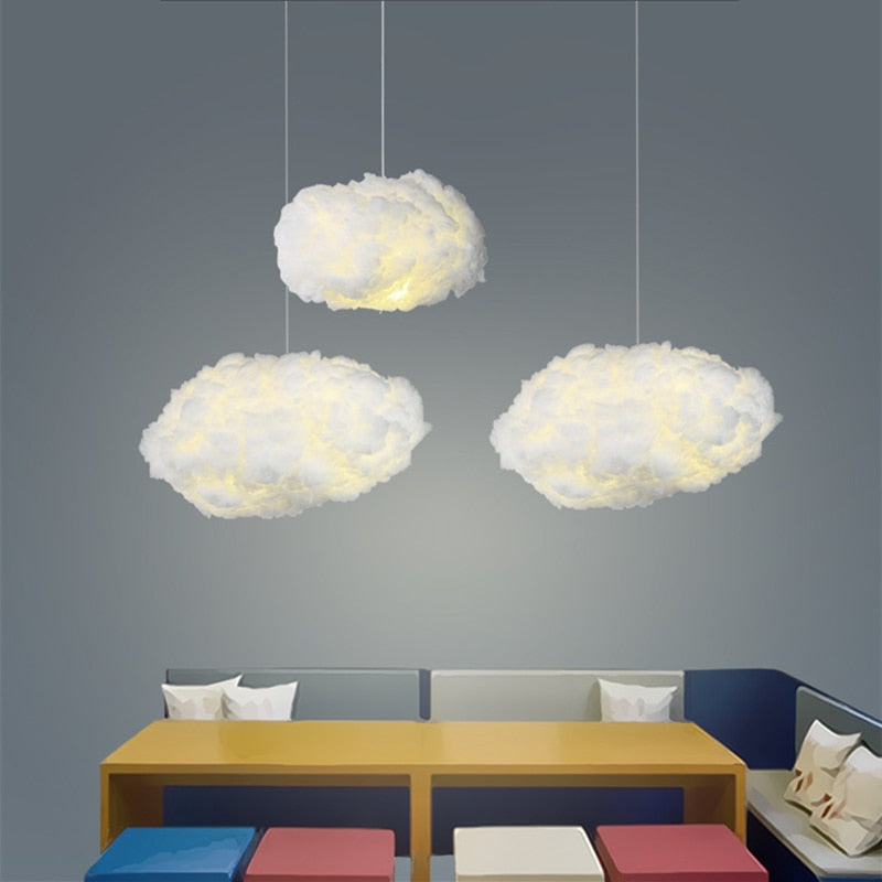 LumaCloud Cotton Diffused Pendant Fixture For Ceiling Light With Subtle Glow