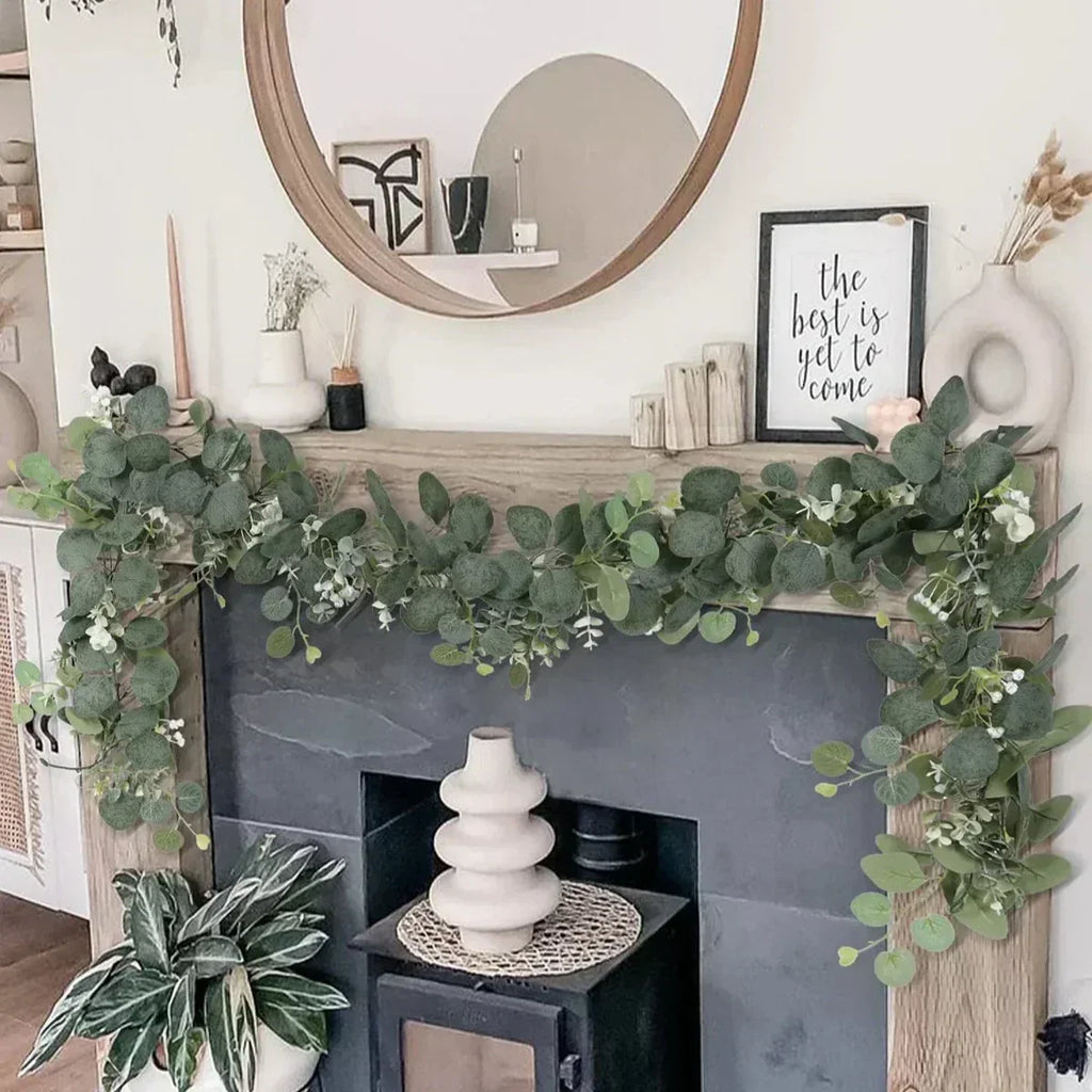 Eucalyptus Garland Set | 2 Pieces | 180 cm | Realistic & Maintenance-Free
