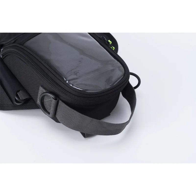 Bolsa para tanque de motocicleta con ventana táctil para navegación y almacenamiento