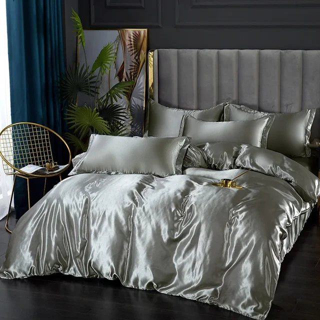 Ensemble de literie de luxe en satin Aurielle pour des nuits reposantes