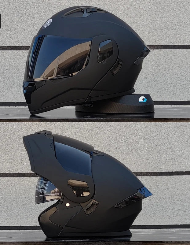 Flip Front Full Face Motorcycle Helmet With Two-Lens Shield DOT Approved
