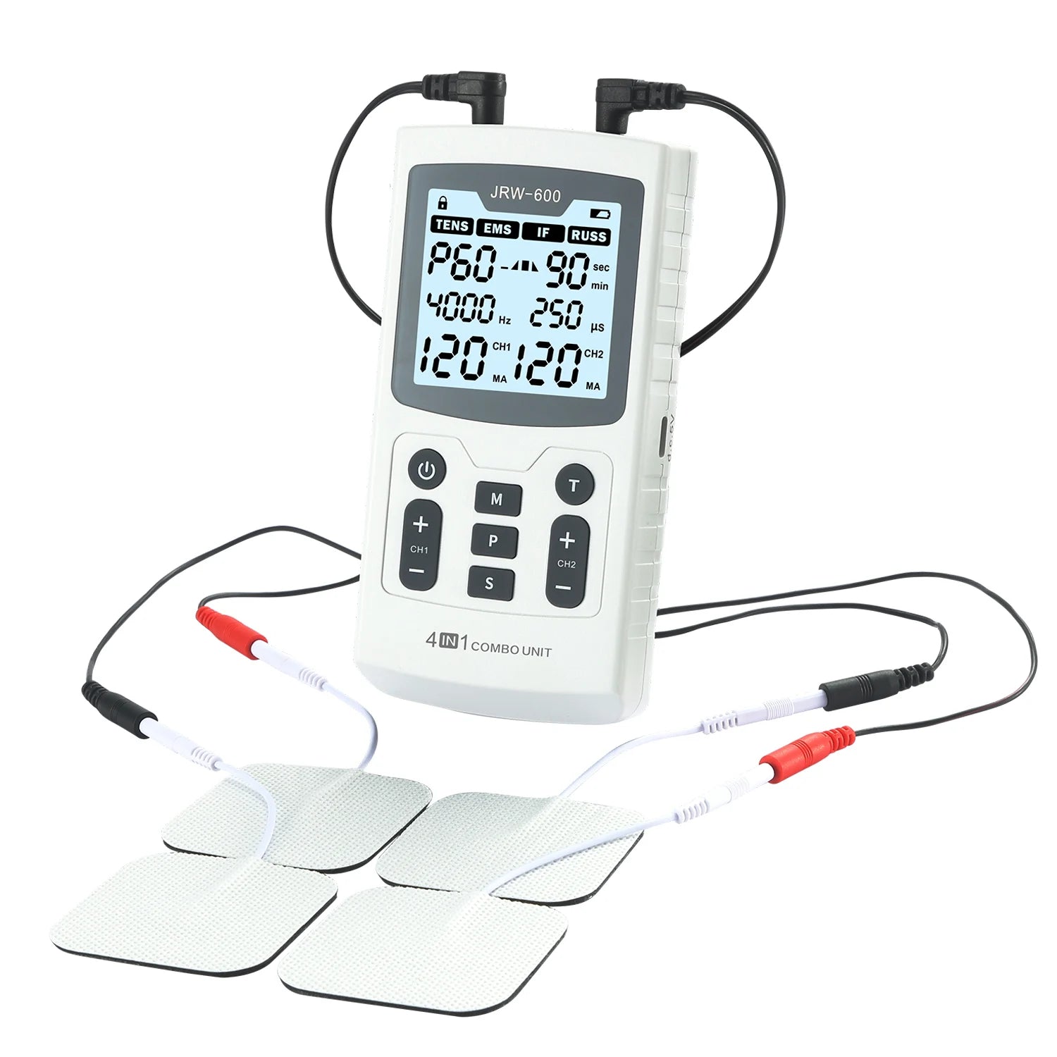4-In-1 Multi-Mode Therapy Device With 120 Intensity Levels And 60 Programs