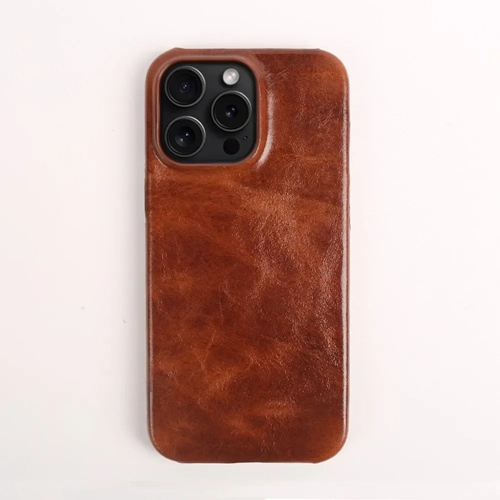 Crownline kézzel készített iPhone tok valódi marhabőrből