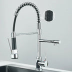 FluxSpout Twin Kitchen Mixer Tap With Spring Spout