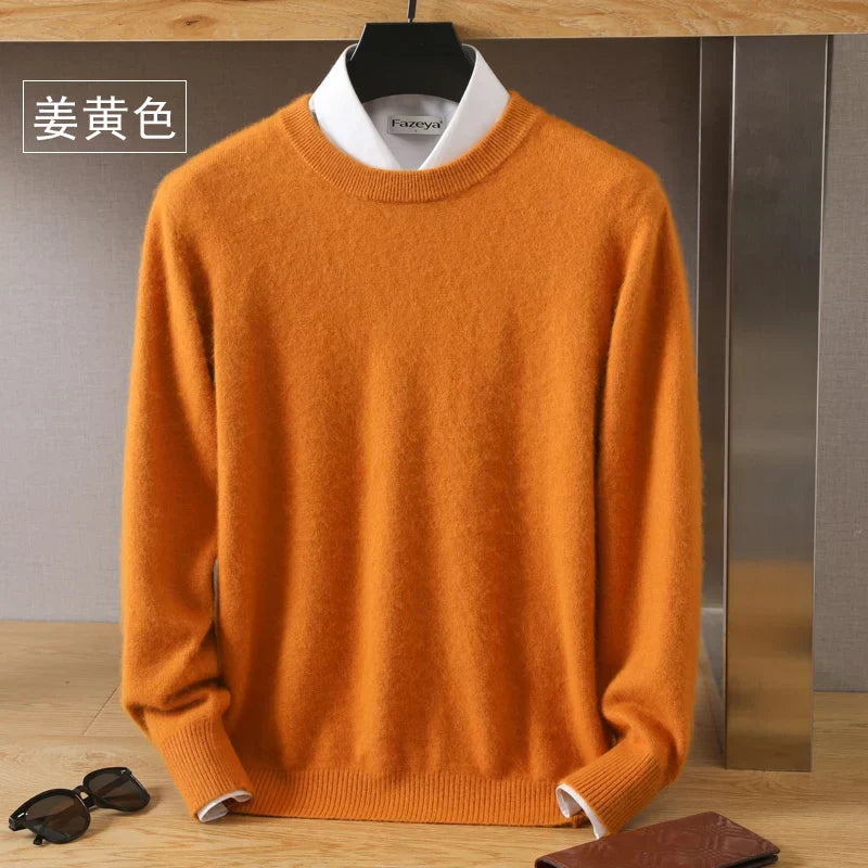 O-Neck Cashmere Sweater By Lyra, Japanese-Knit Design