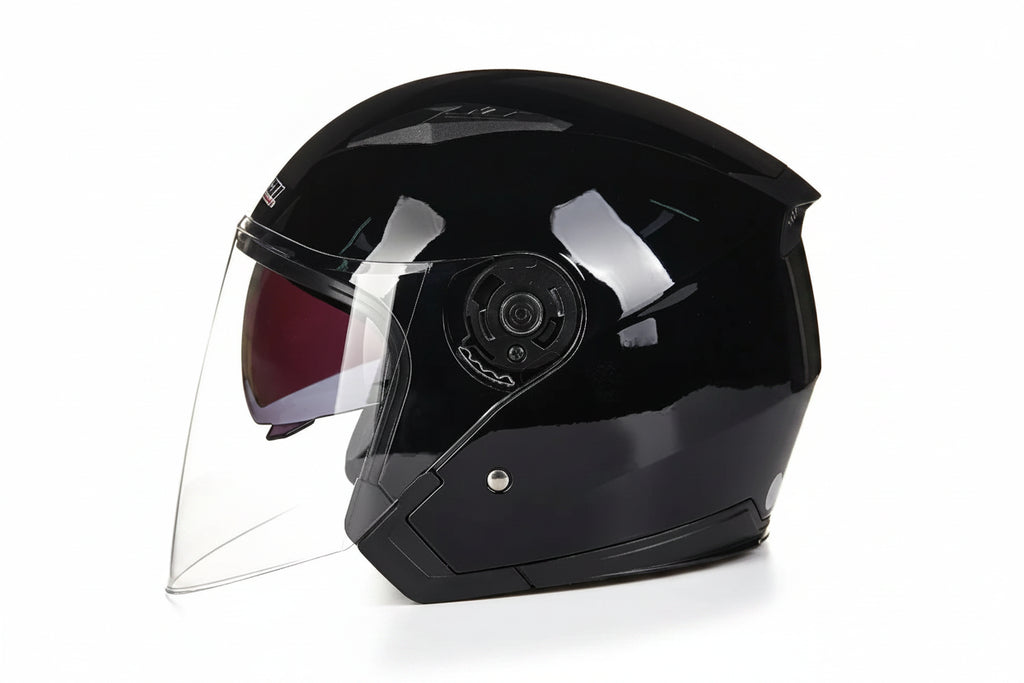 Dual-Visor Half Motorcycle Helmet - DOT Certified