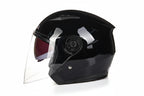 Dual-Visor Half Motorcycle Helmet - DOT Certified