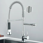 FluxSpout Twin Kitchen Mixer Tap With Spring Spout