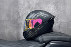 Casque de moto intégral rabattable avec double lentille et aileron arrière aérodynamique, certifié DOT