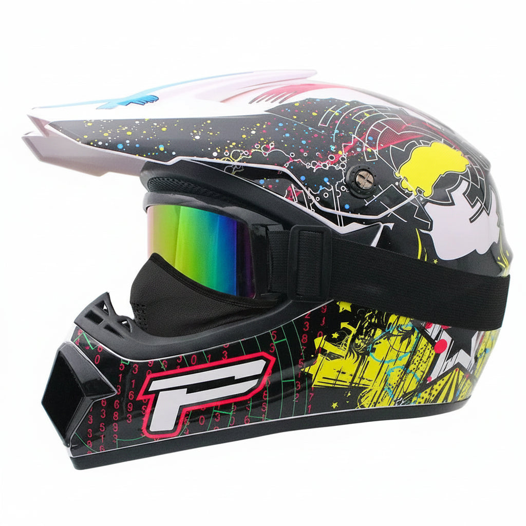 Full-Face Motocross Helmet with DOT & ECE Certification
