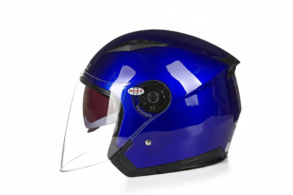 Dual-Visor Half Motorcycle Helmet - DOT Certified