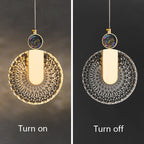 Aurelia Pendelleuchte mit LED-Kristall in Gold für Wohnbereiche