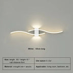 Lampada da parete LED NovaArc a doppia curva con telecomando, nero e oro
