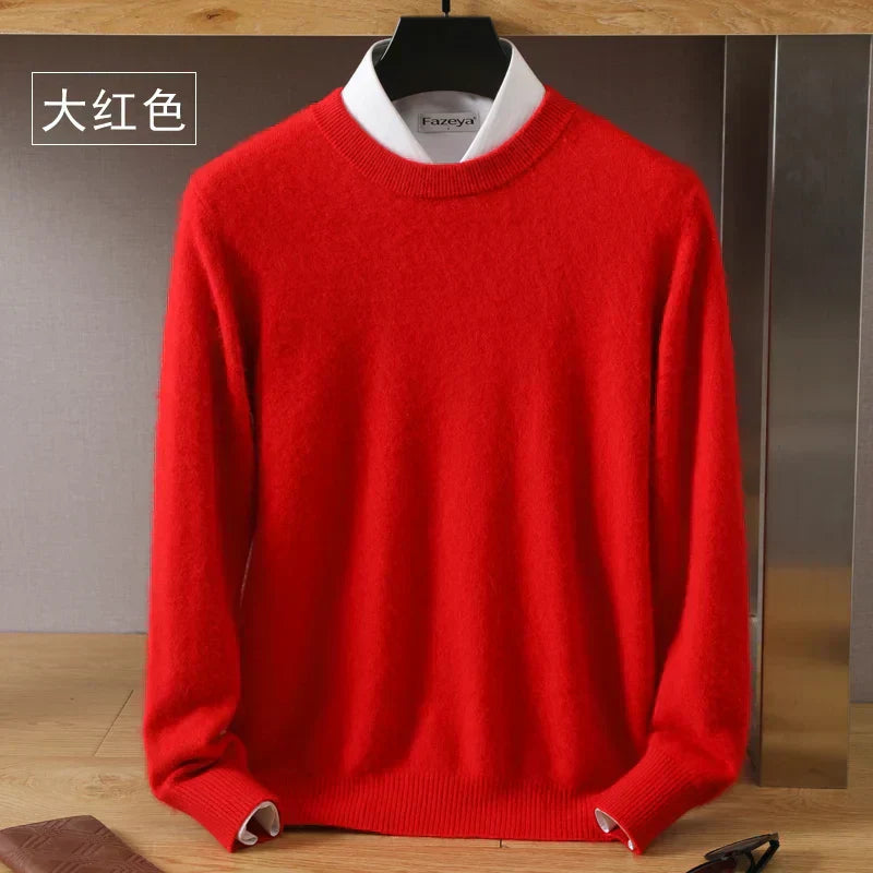 O-Neck Cashmere Sweater By Lyra, Japanese-Knit Design