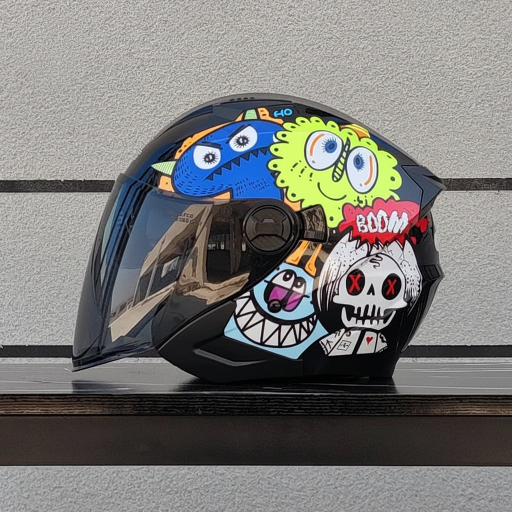 Versatile Half-Helmet with Dual-Lens System