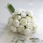 Romantic Silk Peony Bouquet From Lyra With 27 Realistic Blooms