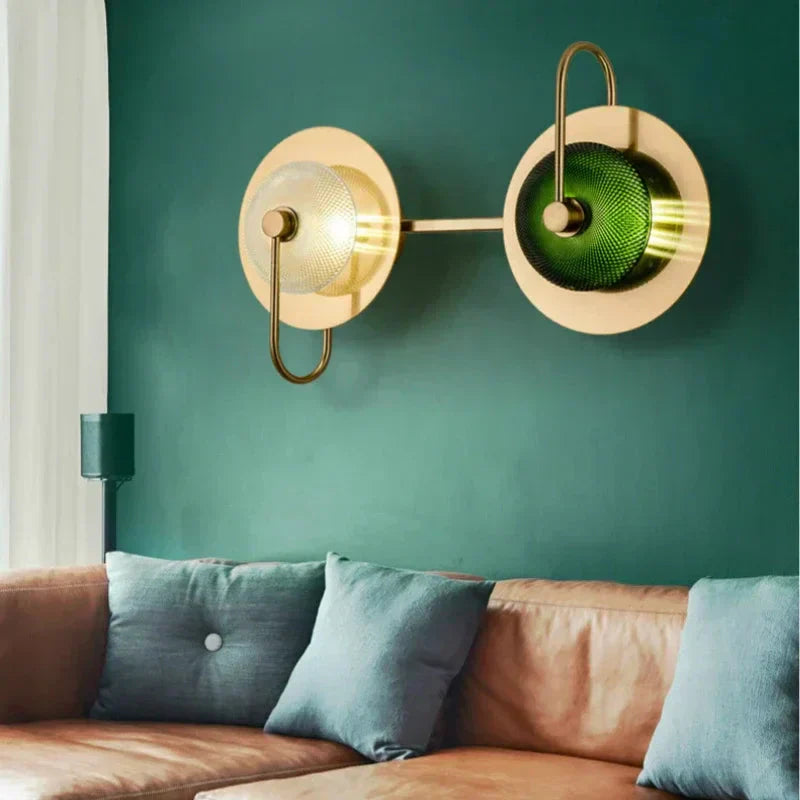 Liora glasvägglampa för heminredning