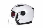 Dual-Visor Half Motorcycle Helmet - DOT Certified