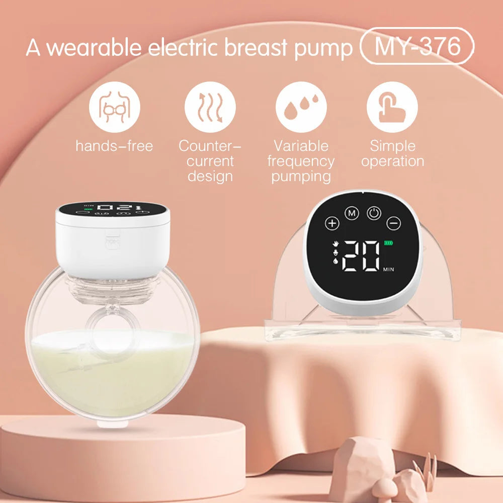 Wearable Breast Pump With Three Modes And Nine Intensity Levels