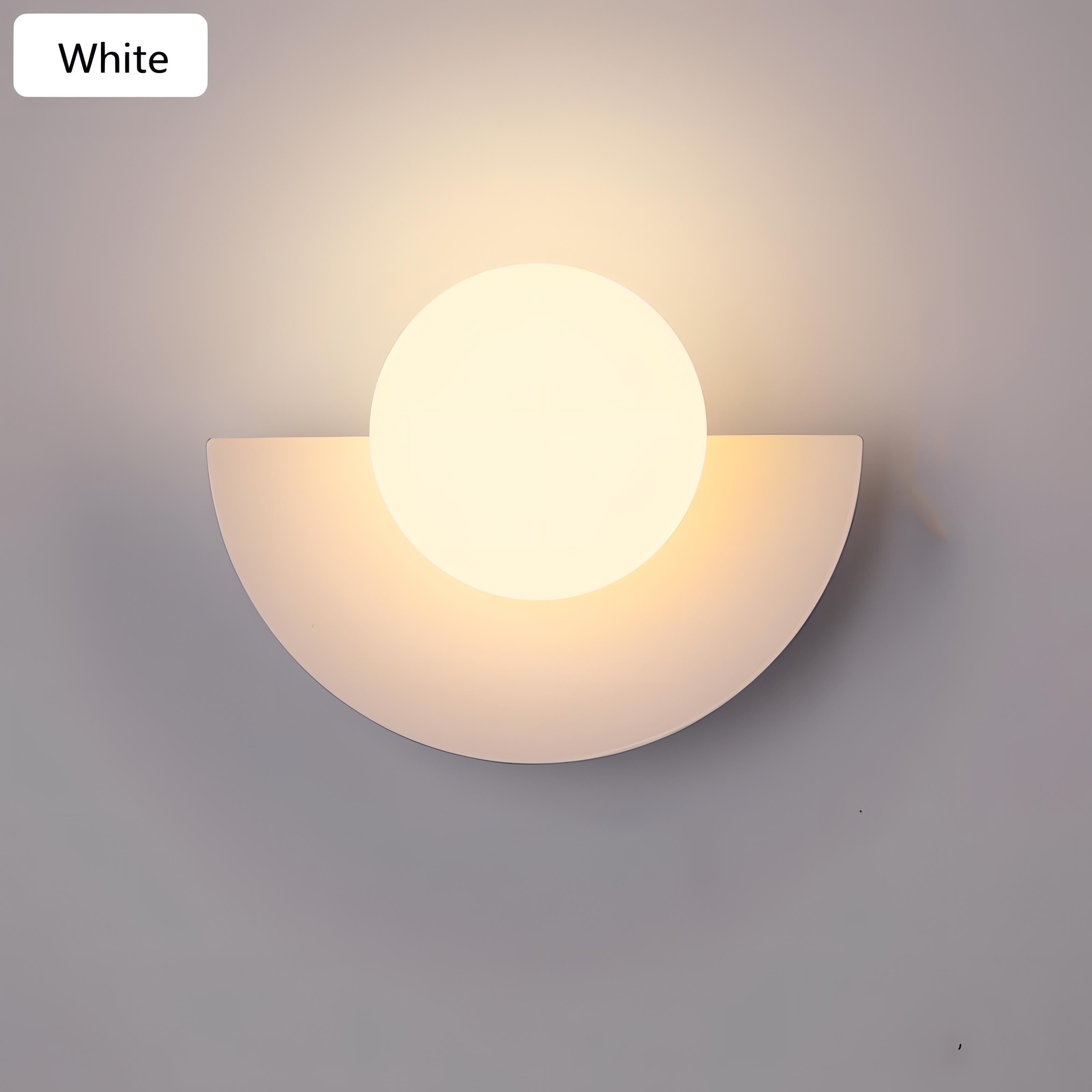 Aurelia Nordic Semicircle Wall Light For Living Areas With Soft Glow