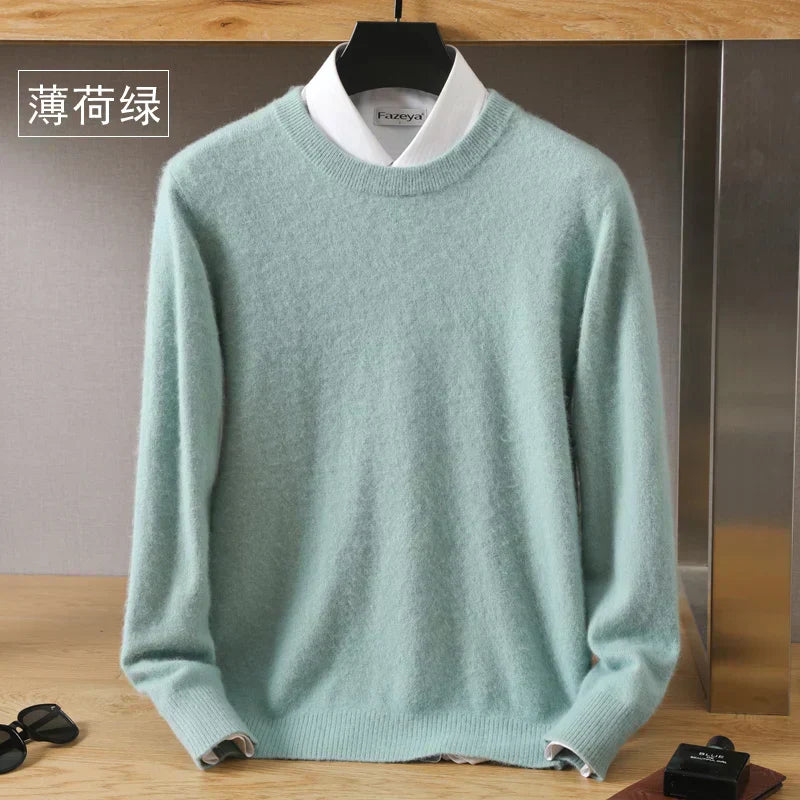 O-Neck Cashmere Sweater By Lyra, Japanese-Knit Design