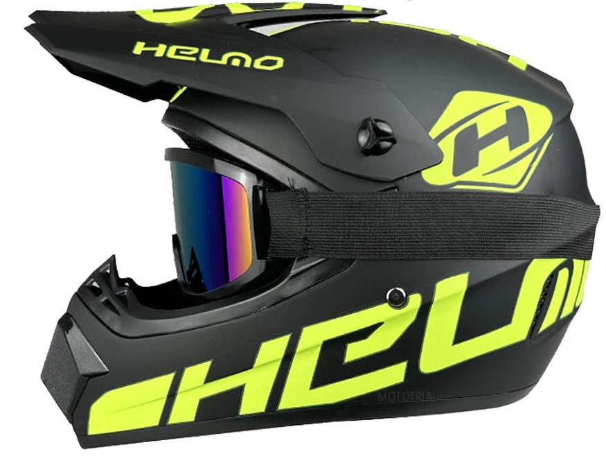 Full-Face Motocross Helmet with DOT & ECE Certification
