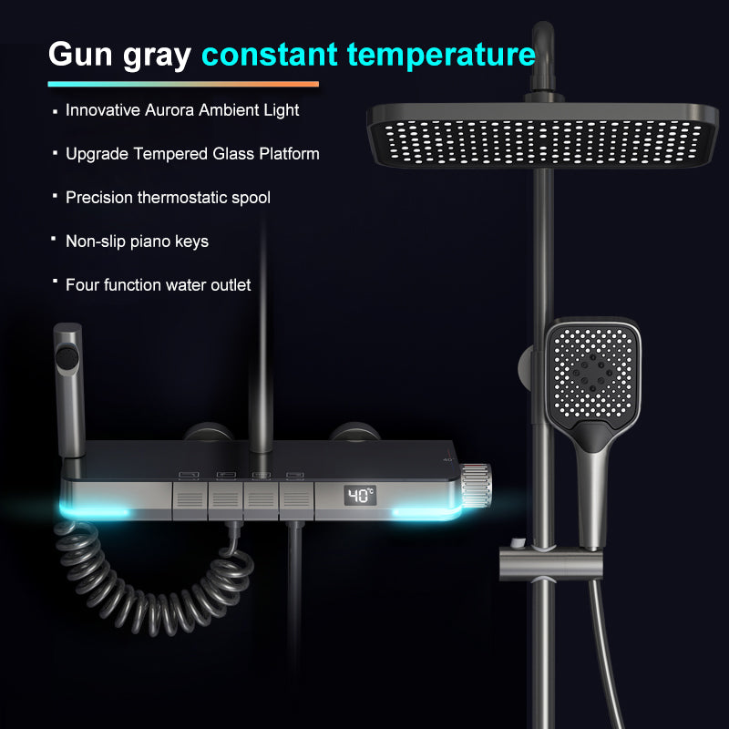 Douche thermostatique numérique Aurell avec unité d'affichage