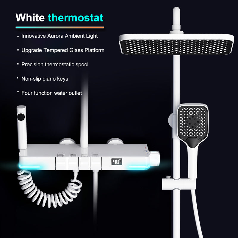 Douche thermostatique numérique Aurell avec unité d'affichage