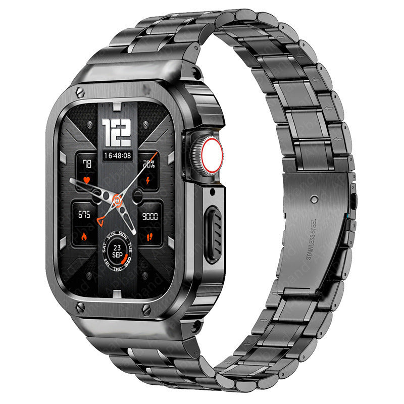 Avelon Apple Watch Stainless Case And Steel Band Accessory