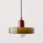 Liora Bauhaus Glass Pendant Light With Height Adjustment