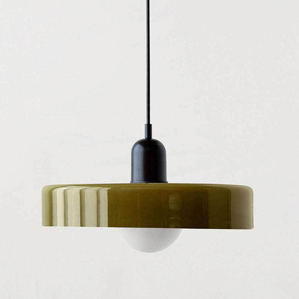 Liora Bauhaus Glass Pendant Light With Height Adjustment