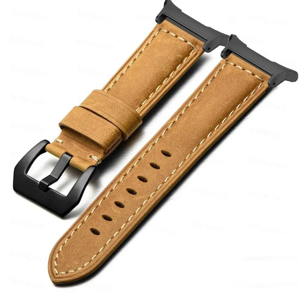 Rowen 复古磨砂皮革表带，适用于三星 Watch Ultra 47mm