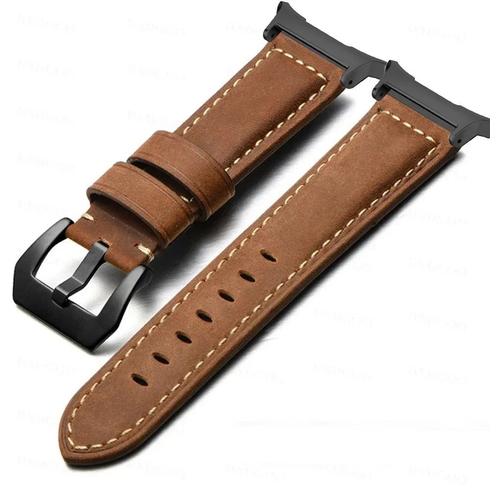 Rowen 复古磨砂皮革表带，适用于三星 Watch Ultra 47mm
