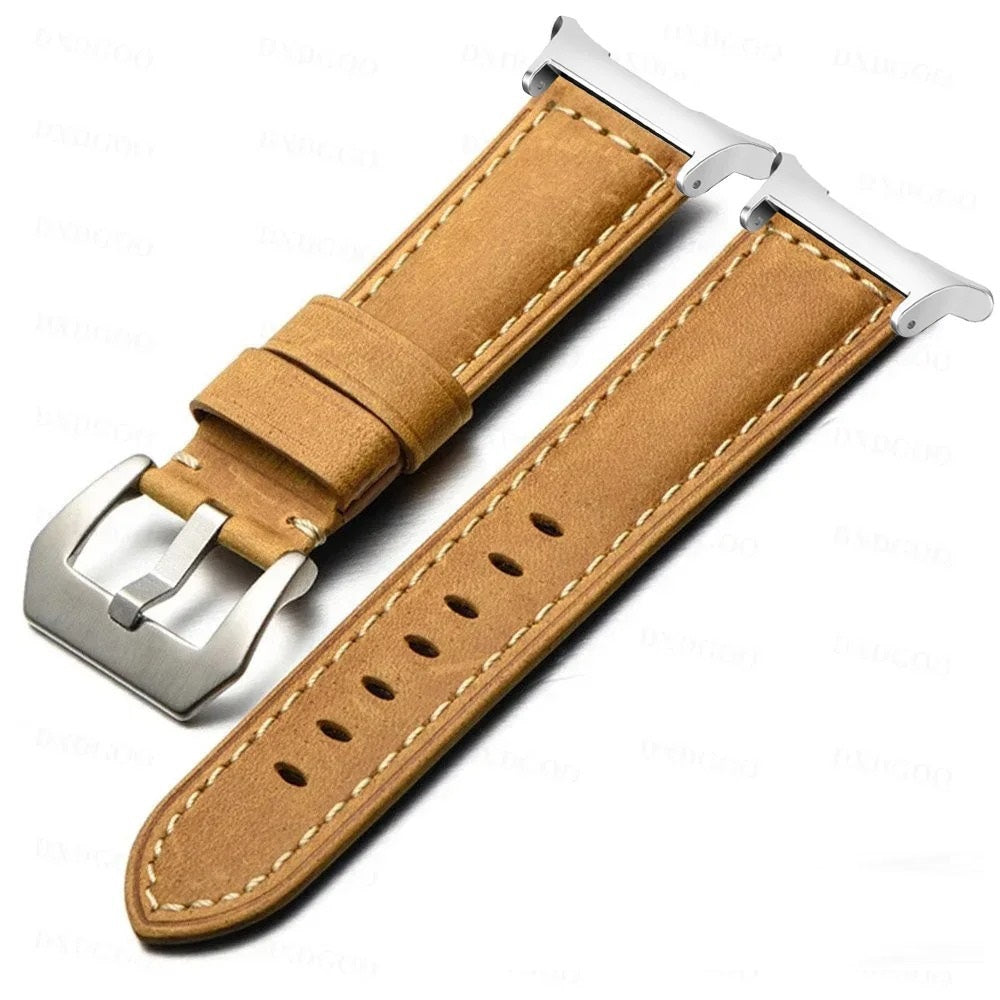 Rowen 复古磨砂皮革表带，适用于三星 Watch Ultra 47mm