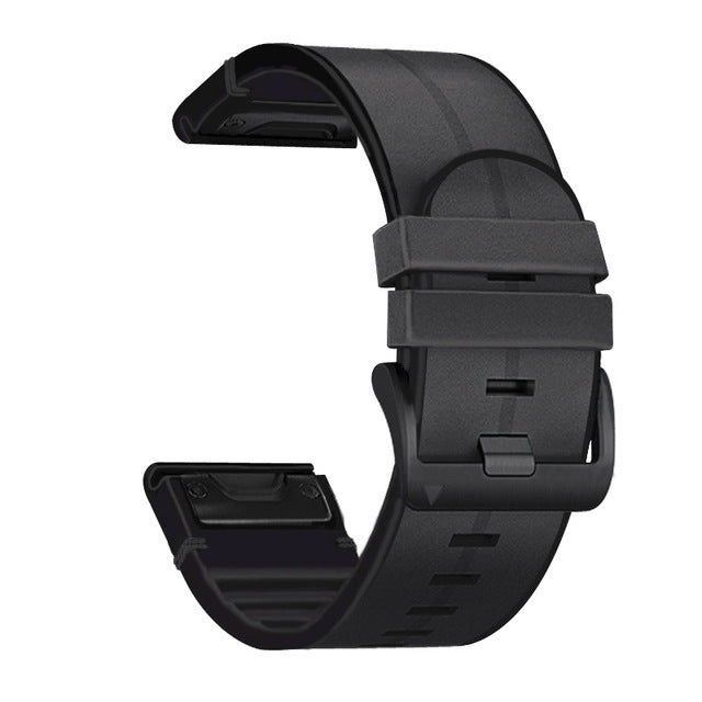Averin läderarmband och silikon för Garmin Fenix 8 7X 7 5X 5 6