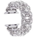Petaluxe Floral Metal Link Band With Diamonds for Apple Watch