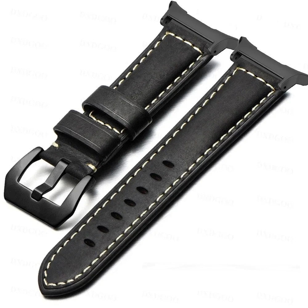 Rowen 复古磨砂皮革表带，适用于三星 Watch Ultra 47mm