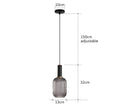 Lámpara colgante de vidrio vibrante con luz LED para salas de estar y dormitorios