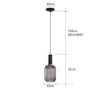Lámpara colgante de vidrio vibrante con luz LED para salas de estar y dormitorios
