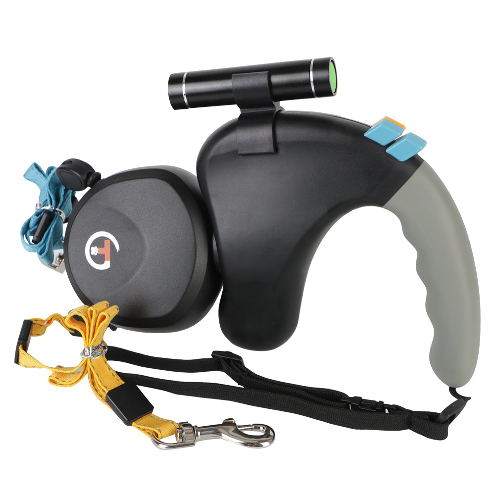 AeroTrail 360 Degree Dual Dog Leash Retractable Walking Lead