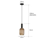 Lámpara colgante de vidrio vibrante con luz LED para salas de estar y dormitorios