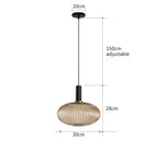 Lámpara colgante de vidrio vibrante con luz LED para salas de estar y dormitorios